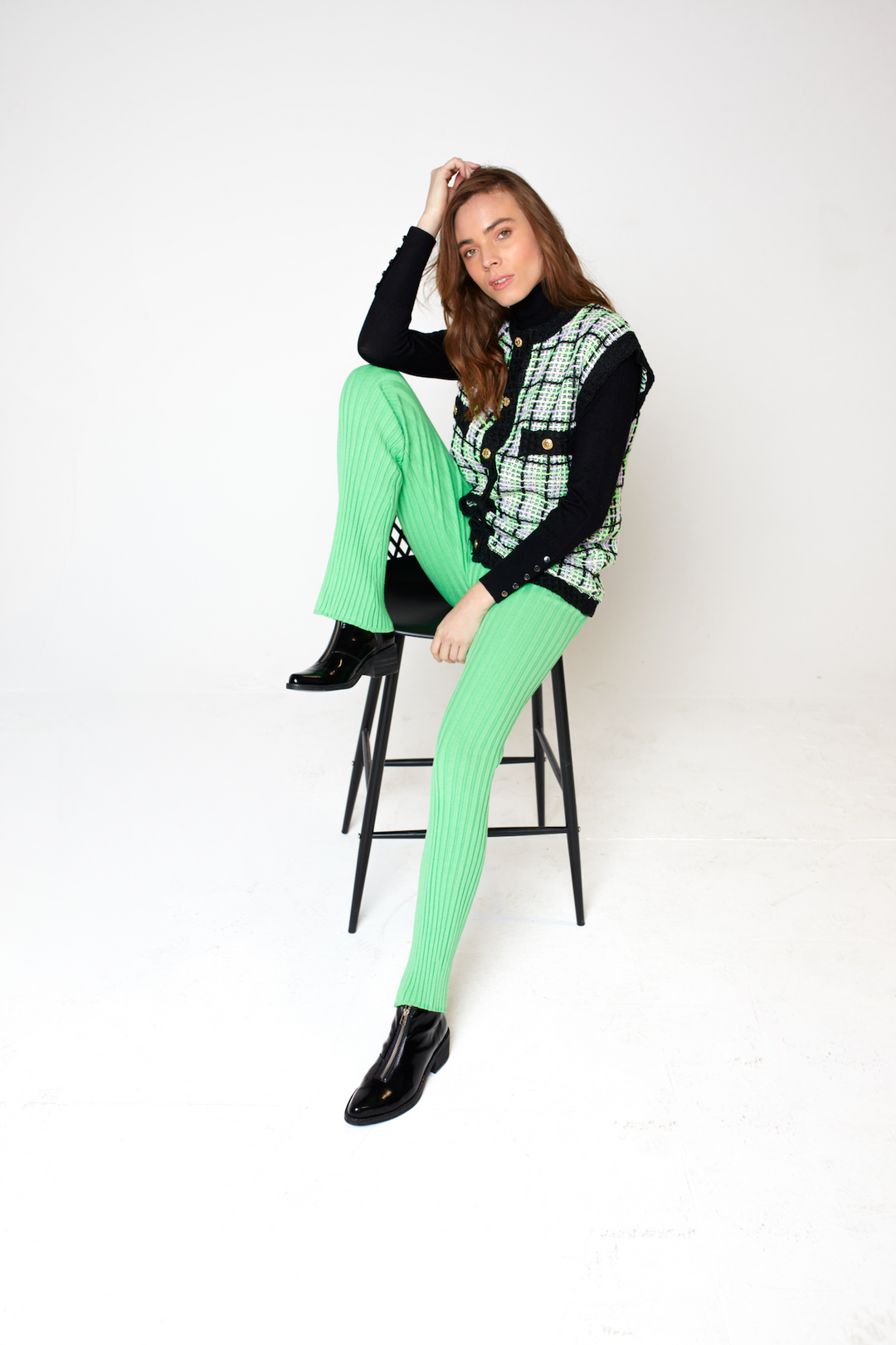 Botín Agustina Verde Pistacho