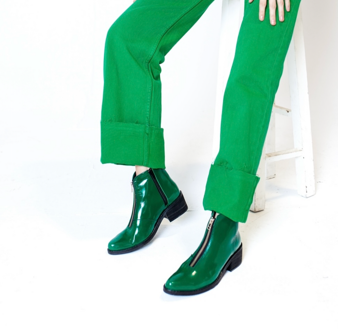 Botín Agustina Verde Pistacho